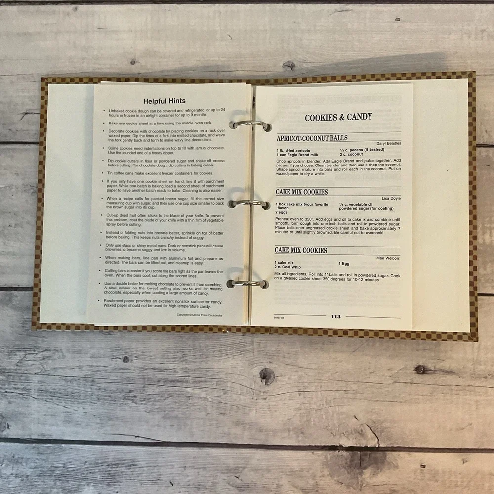 Book Of RUTH Cookbook Quail Springs Baptist Church Oklahoma City 3 Ring Binder